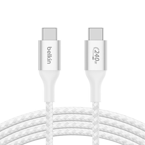 Belkin Câble USB-C vers USB-C 240W - renforcé (blanc) - 1 m