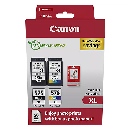 Canon PG-575XL + CL-576XL - Multipack (Noir et Couleur)