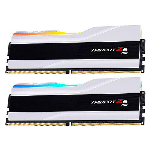 G.Skill Trident Z5 RGB 32 Go (2 x 16 Go) DDR5 7200 MHz CL34 - Blanc