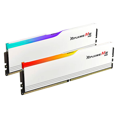 G.Skill Ripjaws M5 RGB 32 Go (2 x 16 Go) DDR5 6000 MHz CL28 - Blanc