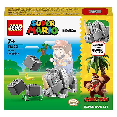 LEGO Super Mario 71420 Ensemble d'extension Rambi le rhinocéros