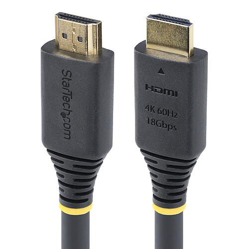 StarTech.com Câble HDMI 2.0 Certifié Premium haut débit 18Gbps 4K 60Hz de 3 m