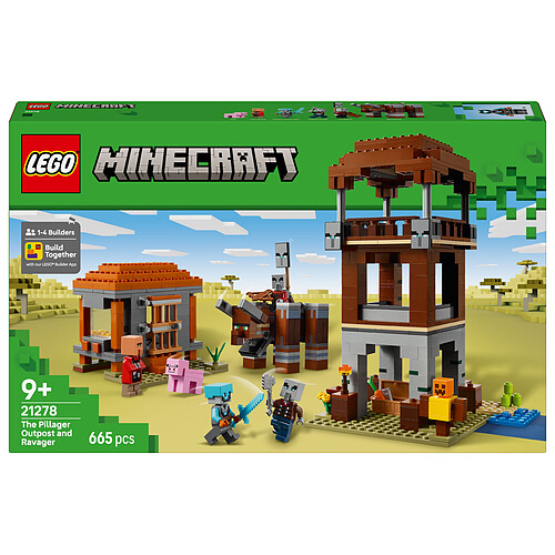 LEGO Minecraft 21278 L'Avant-Poste De Pillards Et Le Ravageur