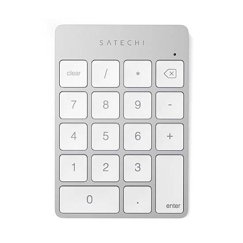 Pavé Numérique Bluetooth 5.0 Rétroéclairé - 34 Touches Ultra Fin - Compatible Avec Laptops & OS - Aluminium