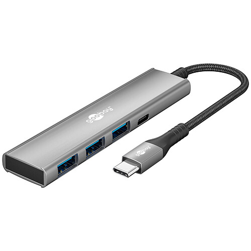 Goobay Slim 4-port USB Hub (USB-C vers 1x-USB-C + 3x USB-A)