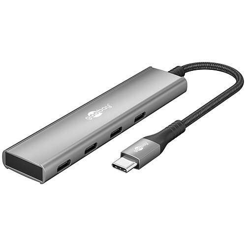 Goobay Slim 4-port USB Hub (USB-C vers 4 ports USB-C 3.2 5 Gbps)
