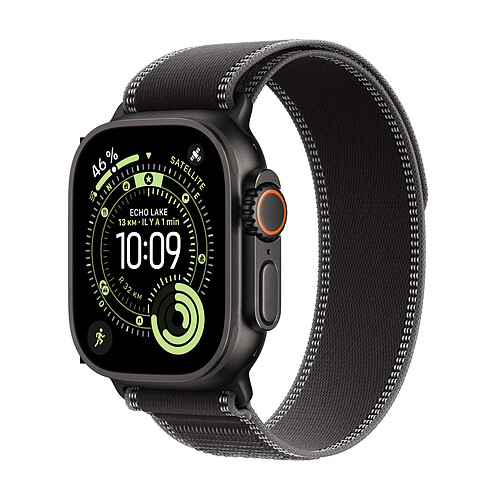 Apple Watch Ultra 3 GPS + Cellular 49 mm Titane Noir Boucle Trail Noir/Charbon M/L