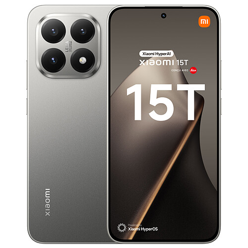 Xiaomi 15T Conçu avec Leica Gris (12 Go / 256 Go)