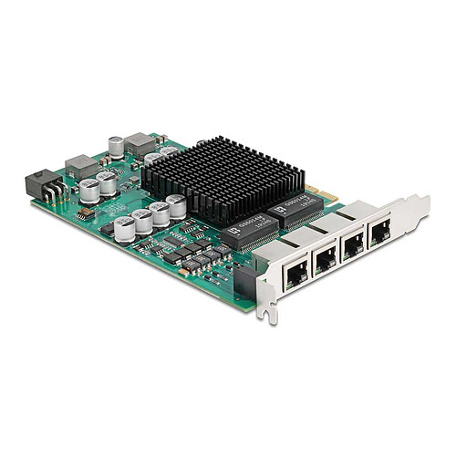 DeLock Carte réseau PCI Express x4 avec 4x Ethernet Gigabit PoE+