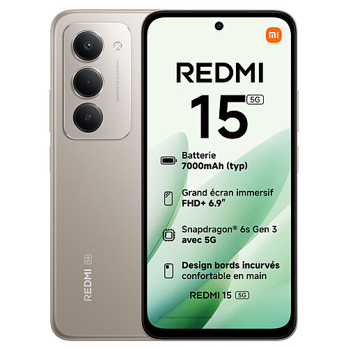 Xiaomi Redmi 15 5G Gris (8 Go / 256 Go)