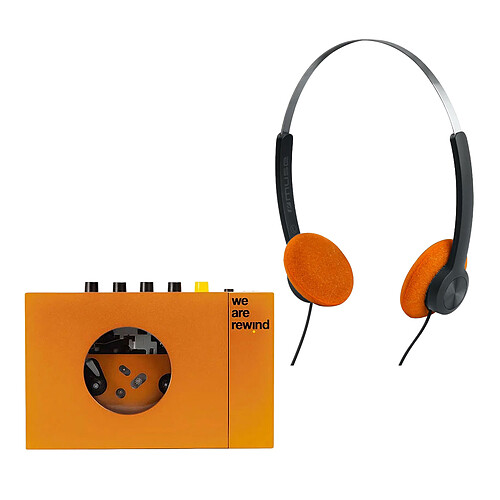 We Are Rewind Lecteur Cassette Serge Orange + Muse M-206 CF Orange