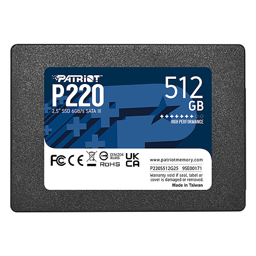 Patriot SSD P220 512 Go