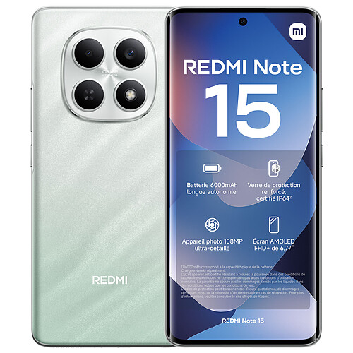 Xiaomi Redmi Note 15 4G Vert (8 Go / 256 Go)