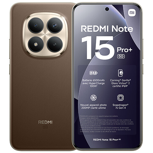 Xiaomi Redmi Note 15 Pro+ 5G Moka (8 Go / 256 Go)