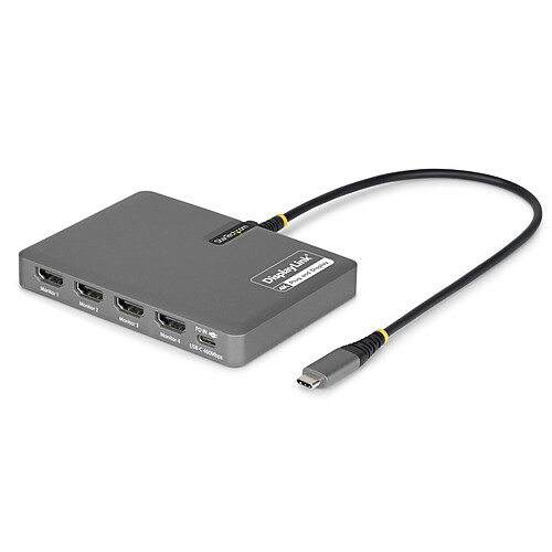 StarTech.com Adaptateur USB Type-C vers 4x HDMI 4K 60 Hz avec port USB-C PD 140W
