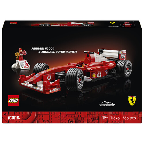 LEGO Icons 11375 Ferrari F2004 et Michael Schumacher