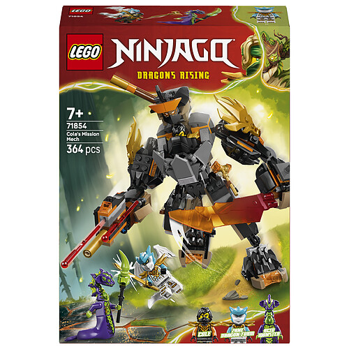 LEGO Ninjago 71854 La Mission du Robot Cole et du Dragon Zane