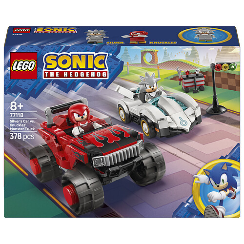 LEGO Sonic The Hedgehog 77118 La Voiture de Silver contre le Monster Truck de Knuckles