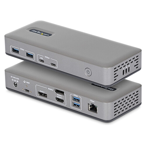 StarTech.com Station d'Accueil USB-C Triple Écrans 4K (2x 4K 60Hz, 1x 4K 30Hz)
