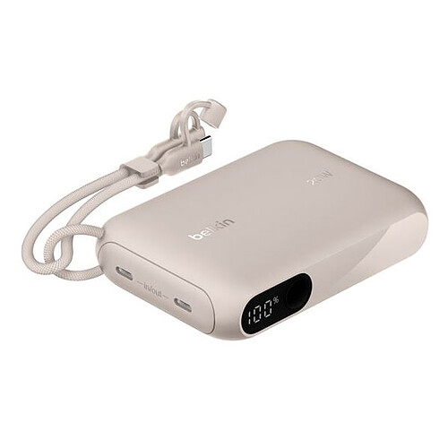 Belkin BoostCharge Powerbank 10K avec Ecran (Sable)