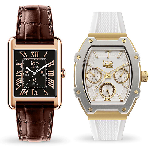 Ice Watch Ice Smart TKS 2.0 (Or Rose / Marron) + Ice Boliday Blanc/Or OFFERTE !