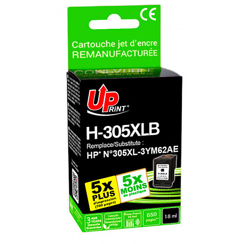 UPrint Cartouche compatible HP 305XL - Noir