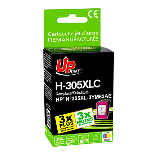UPrint Cartouche compatible HP 305XLC - Couleur