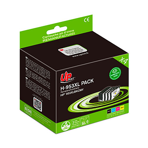 UPrint H-953XLY Pack de 4 Cartouches compatibles HP 953XL (CMJN)