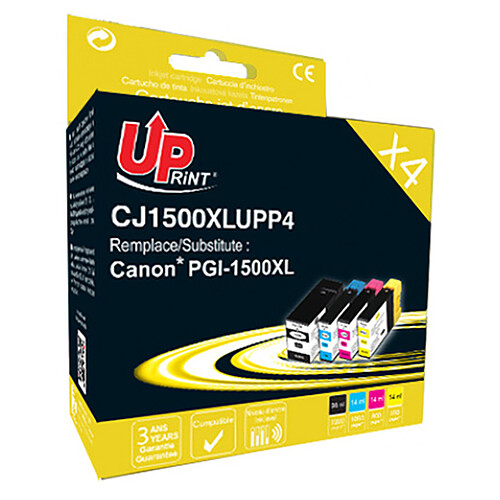 UPrint CJ1500XLUPP4 Cartouches compatibles Canon PGI-1500XL (C/M/Y/BK)