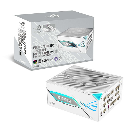ASUS ROG Thor 1200W Platinum III - ROG Equalizer (Blanc)