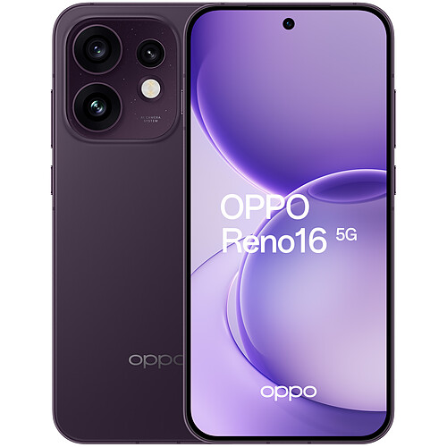 OPPO Reno16 5G Noir Violet (8 Go / 512 Go)