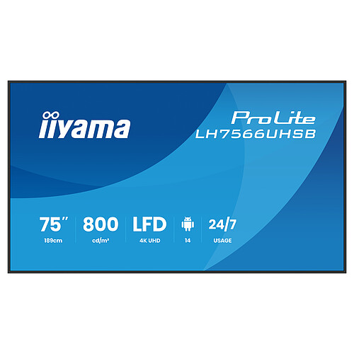 iiyama 75" LED - ProLite LH7566UHSB-B1AG
