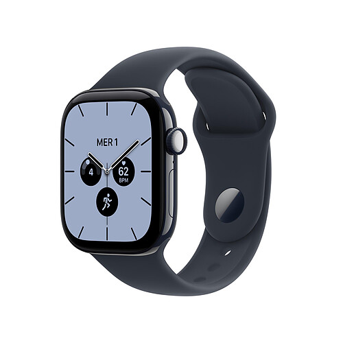 Apple Watch Series 12 GPS + Cellular 42 mm Céramique Bleu nuit Bracelet Sport Bleu marine M/L