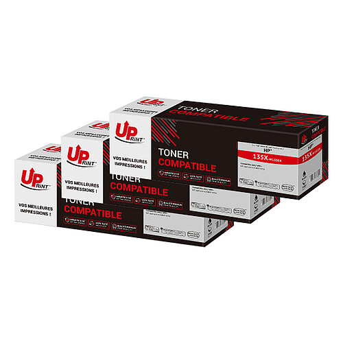 UPrint Pack de 3 toners compatibles HP 135X (W1350X) - Noir