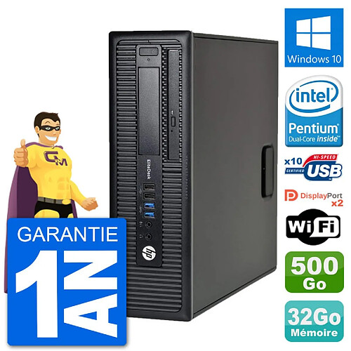 PC HP EliteDesk 800 G1 Intel G3220 RAM 32Go Disque Dur 500Go Windows 10 Wifi · Occasion