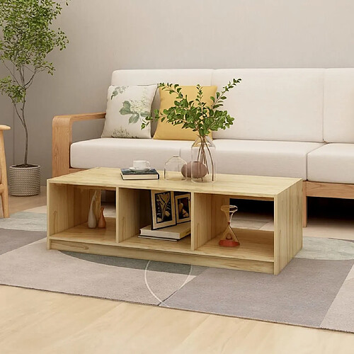 vidaXL Table basse 110x50x34 cm Bois de pin massif