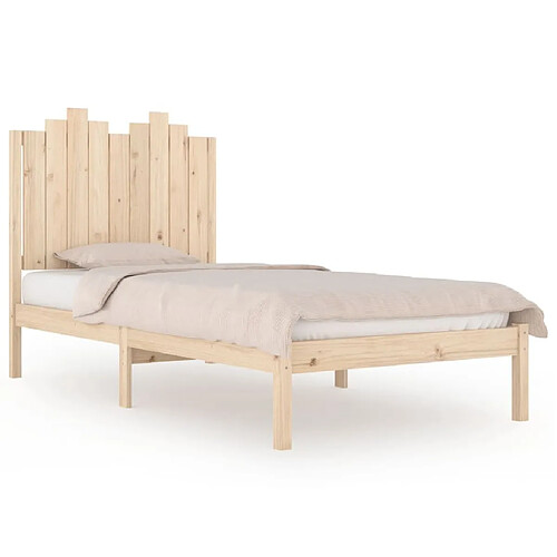 Maison Chic Lit Moderne Chambre - Cadre/structure de lit pour adulte Bois de pin massif 100x200 cm -MN36391