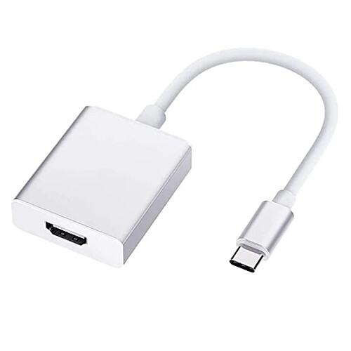 iLike HD2 USB-C Plug to HDMI 4K Femelle Audio & Vidéo Câble Adaptateur 10 cm - Convertisseur Blanc