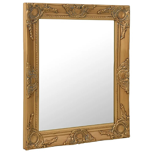 Maison Chic Miroir mural style baroque | Miroir Décoration pour Maison Salle de Bain 50x60 cm Doré -GKD86665