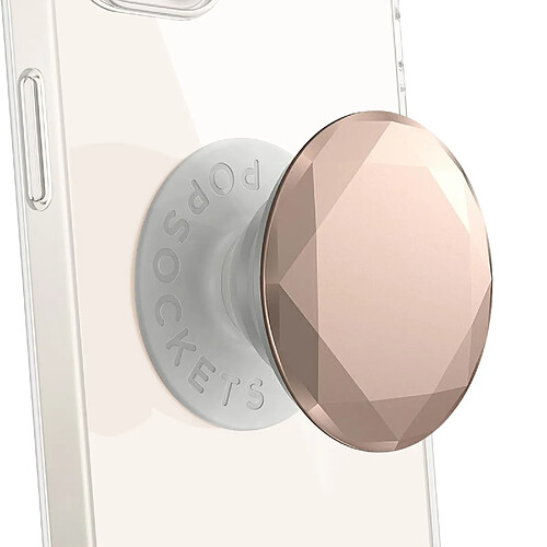 Popsockets PopGrip Metallic Diamond Poignée Maintien Support Fixation adhésive Rose Champagne