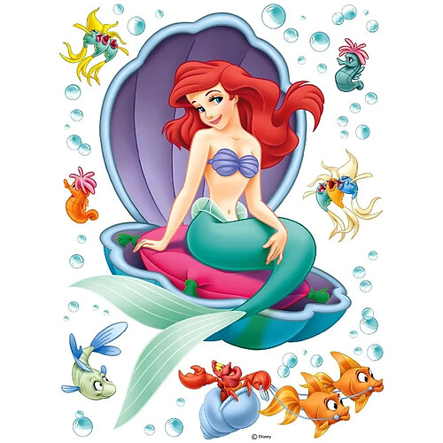 AG ART Stickers géant Ariel La Petite Sirène Disney 42.5 x 65cm