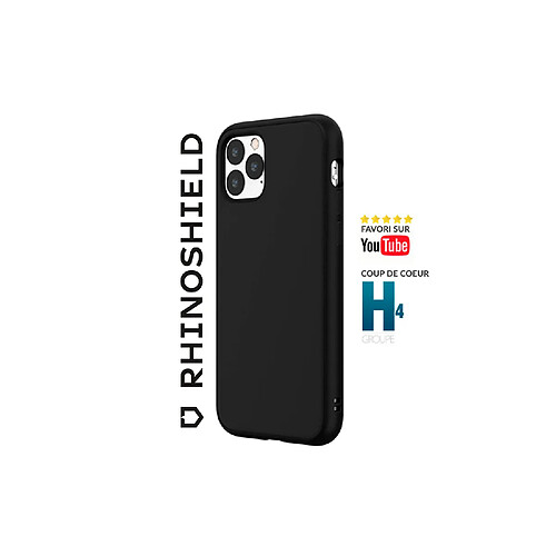 RhinoShield Coque Compatible avec [iPhone 11] SolidSuit - Coque Fine avec Technologie d'absorption des Chocs et Finition Premium Mate - Noir Classic