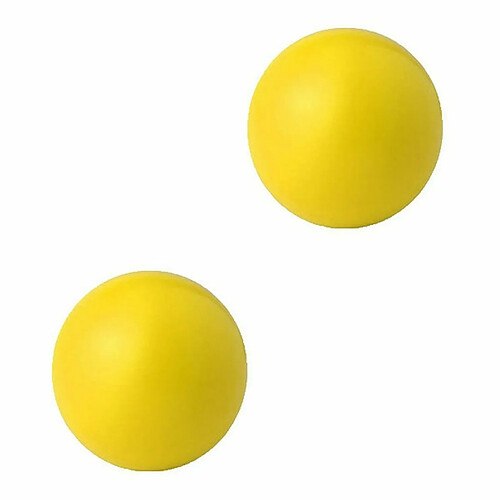 BigBuy Kids Balles pour Raquettes de plage Jaune (2 pcs)