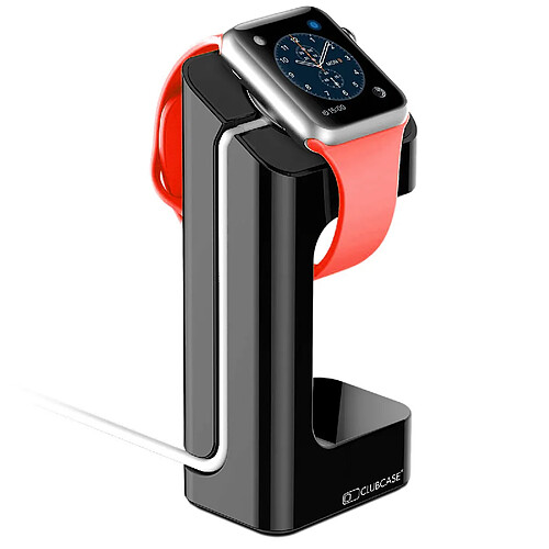 Caseink Support de bureau et table de chevet pour Apple Watch 38/42 mm Noir laqué