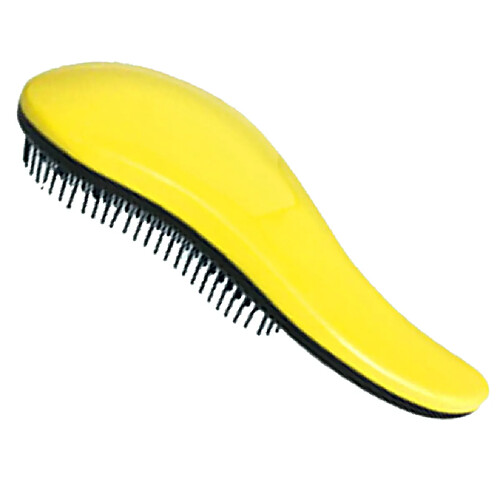 Brosse À Cheveux Peignes À Cheveux Sans Enchevêtrement Peigne Démêlant Poignée Unique Jaune