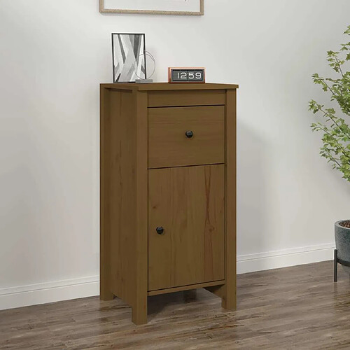 Maison Chic Buffet,Meuble de Rangement,commode pour salon,Cuisine Marron miel 40x35x80 cm Bois massif de pin -MN30949