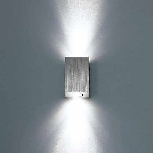 Stoex Applique Murale 6W LED Intérieur Lampe Design Moderne Créatif Éclairage Lumiaire Décorative Aluminium pour Chambre Maison Couloir Salon Blanc Froid