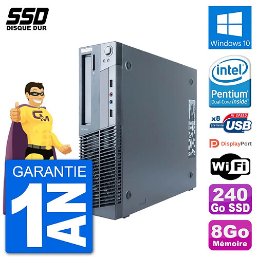 PC Lenovo M91p SFF Intel G630 RAM 8Go SSD 240Go Windows 10 Wifi · Occasion