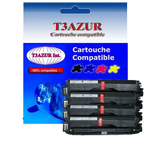 Lot de 4 Toners Laser compatibles pour Samsung Xpress 1860FW, C1810W (CLT-Y504S) - T3AZUR