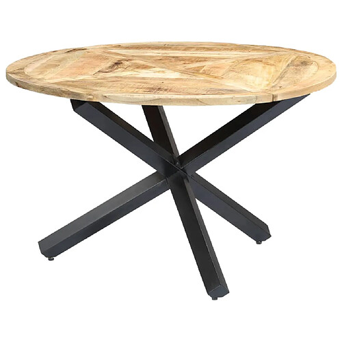 vidaXL Table à manger Rond 120x76 cm Bois de manguier massif